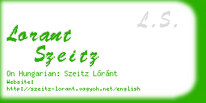 lorant szeitz business card
